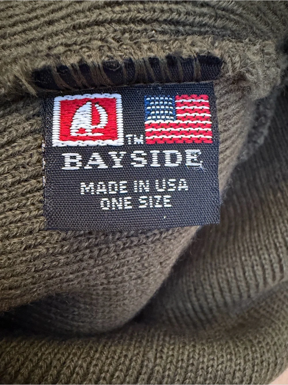 Men’s Outsider Olive Green Beanie Hat